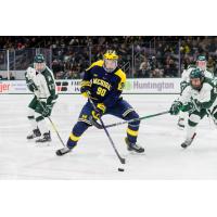 Forward Dexter Dancs with the University of Michigan