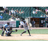 Michael Crouse of the Somerset Patriots makes contact