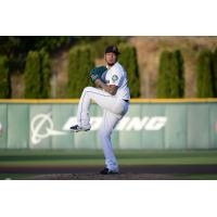 Felix Hernandez pitching for the Tacoma Rainiers