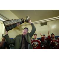 Scott Bonner celebrates a Vancouver Giants WHL championship