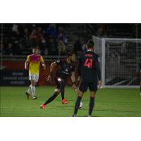 Phoenix Rising FC hunts for a scoring opportunity against Orange County SC