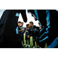 Colorado Springs Switchbacks FC huddle up vs. Rio Grande Valley FC