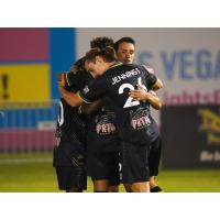 Las Vegas Lights FC's Cal Jennings celebrates win